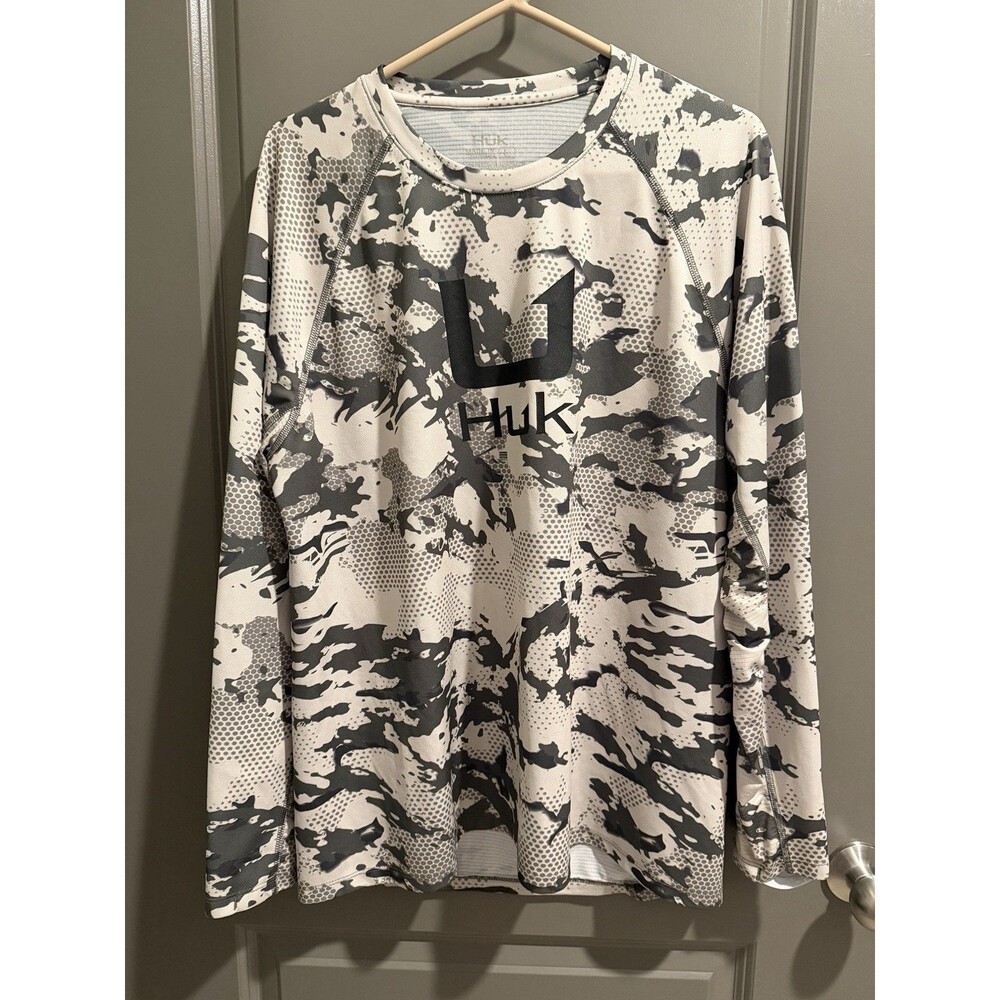 EUC Men’s Huk Performance Shirt In Moss 2.0 Size Medium UPF 50